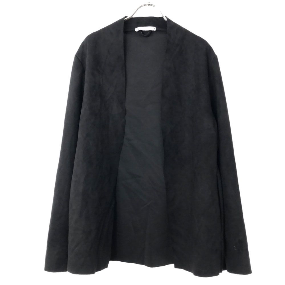 ザラ ノーカラージャケット M ブラック ZARA メンズ