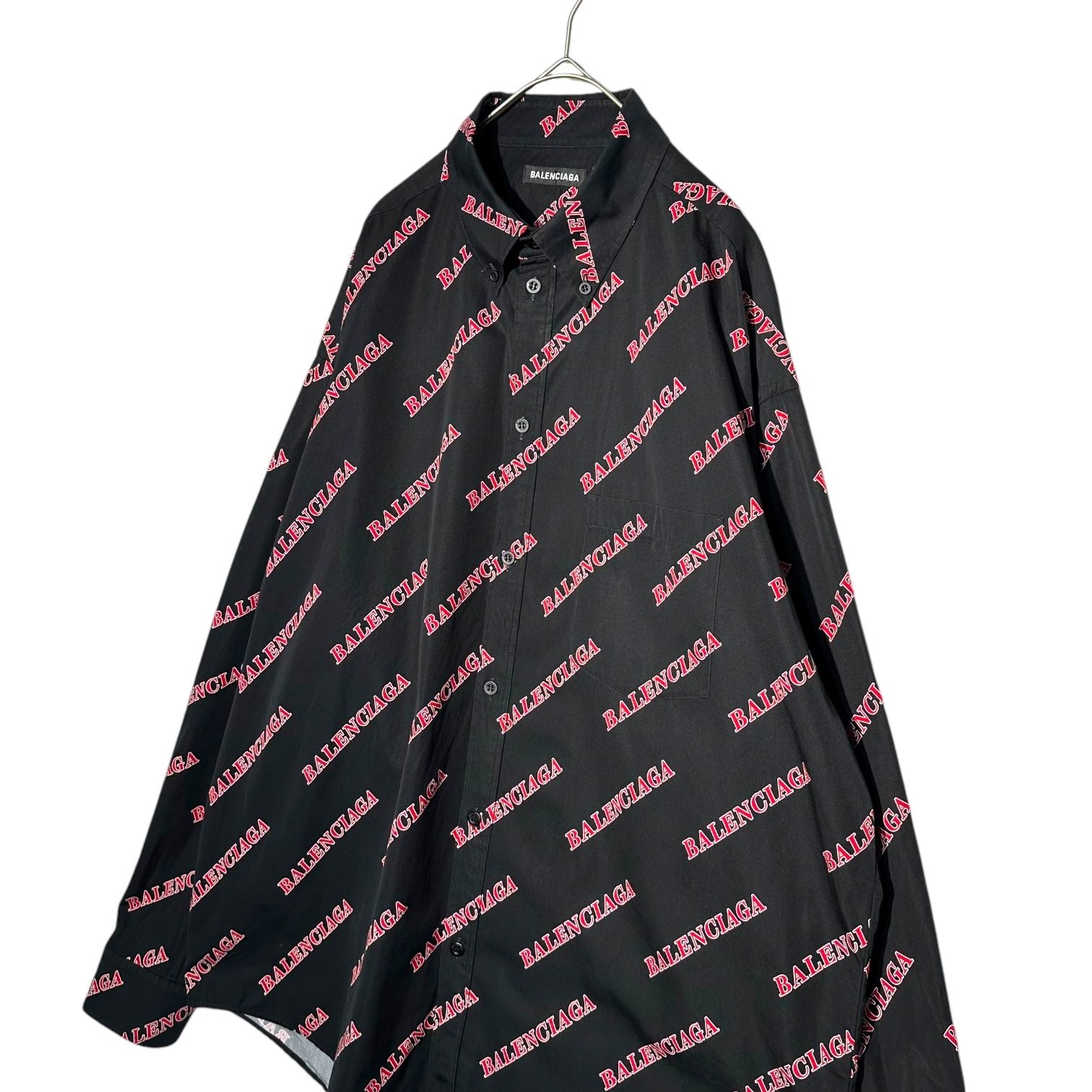 BALENCIAGA バレンシアガ 534333 TBL96 All over Logo Shirt オール 
