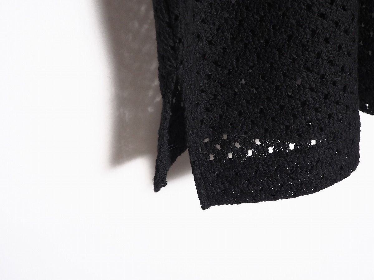ヴォアーブ VOAAOV 25SS 半袖メッシュニット VOMT-N122 ブラック サイズ：2 極美品 25SS VOAAOV ヴォアーブ ラッセル メッシュ クルーネック