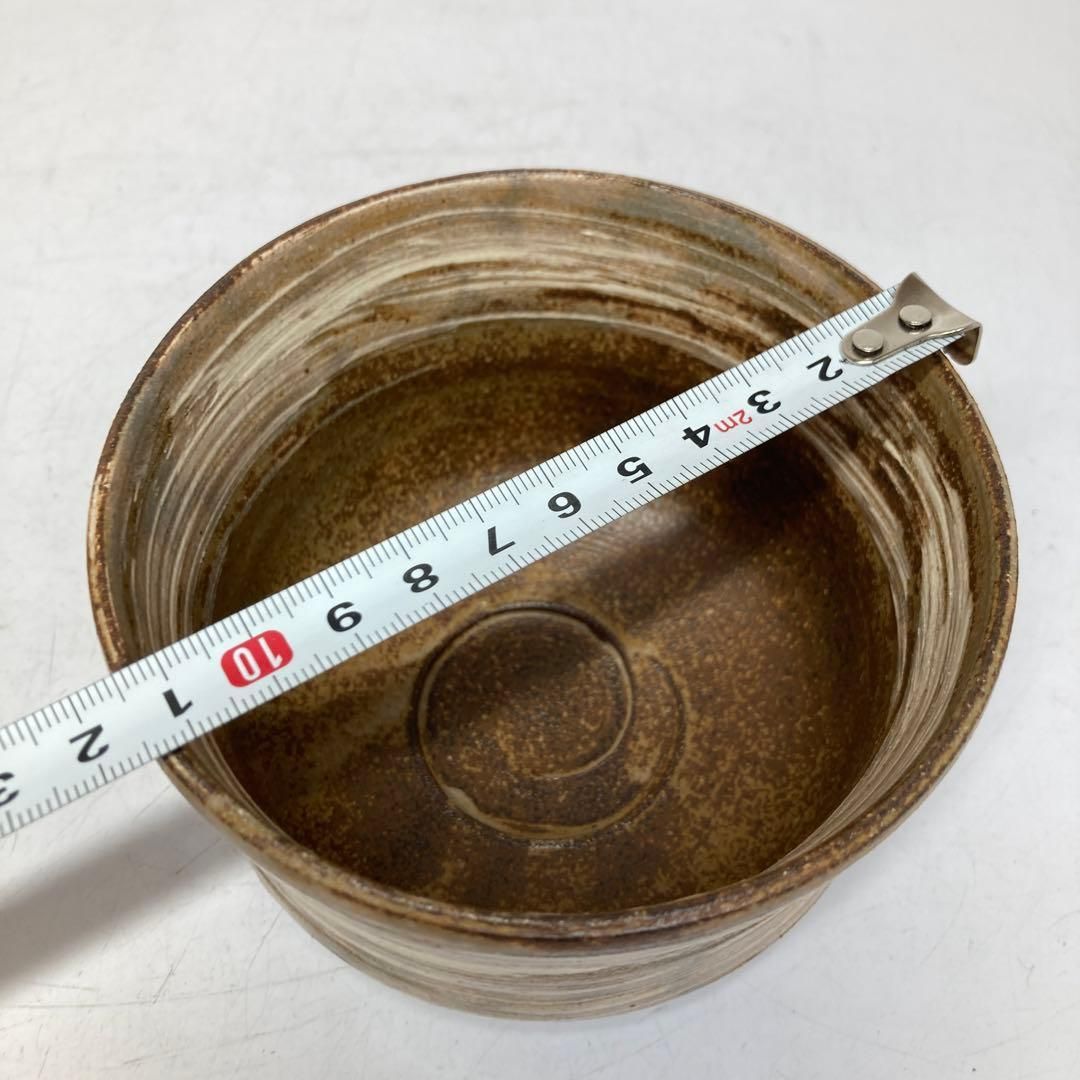 八代清水六兵衛監修 六兵衛窯 刷毛目紅葉茶碗 共箱 直径11.5cm