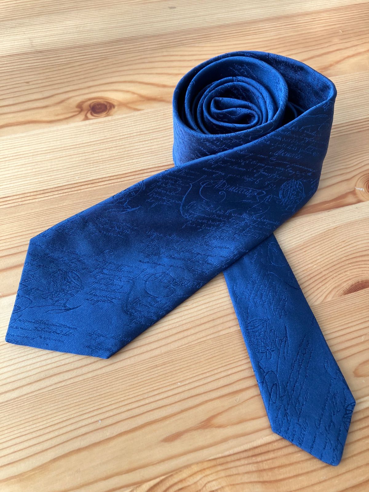 BERLUTI ベルルッティ シルク スクリットタイ ネクタイ カリグラフィー  