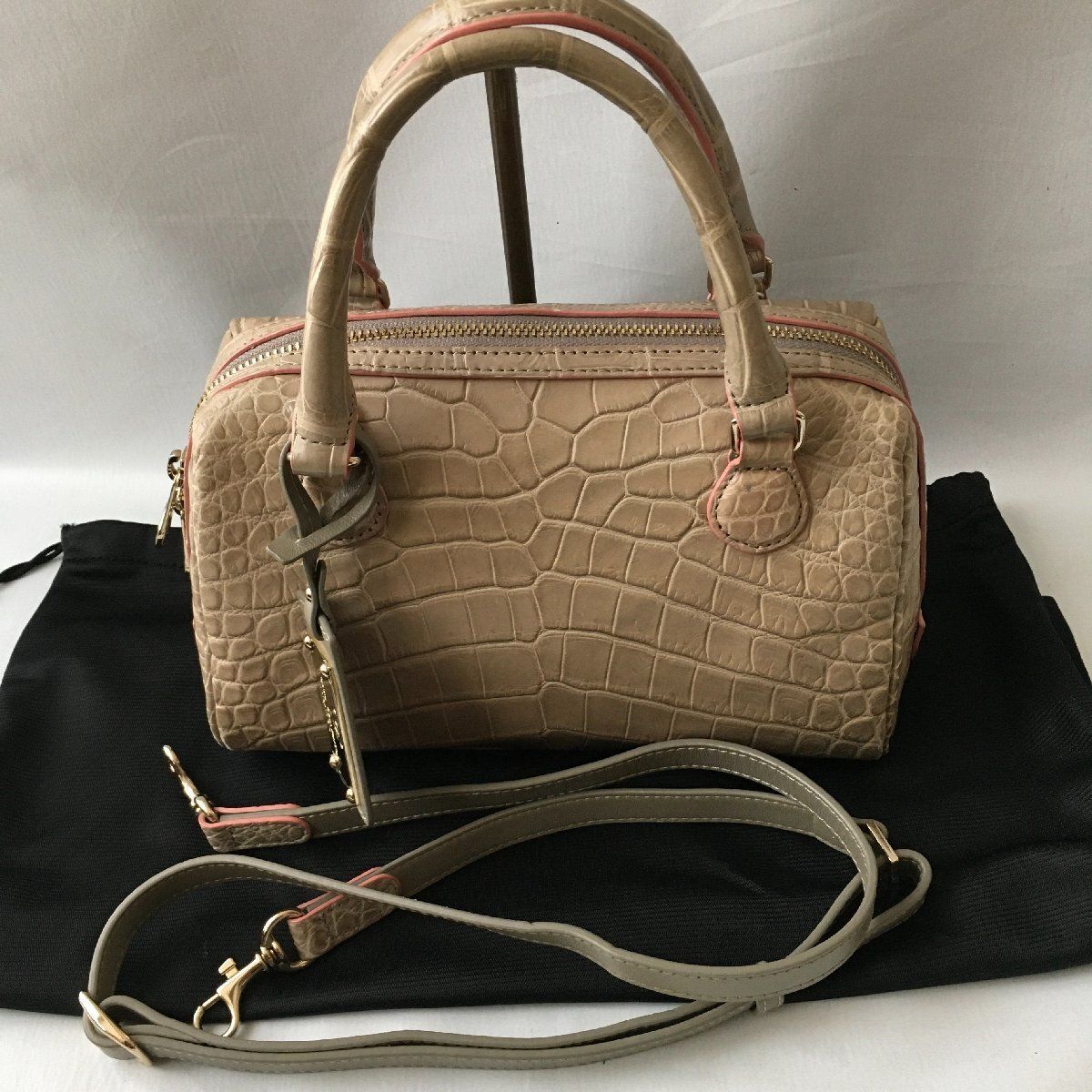 COCCO CRISTALLO クロコダイル ハンドバッグ Cristallo Cocco コッコ