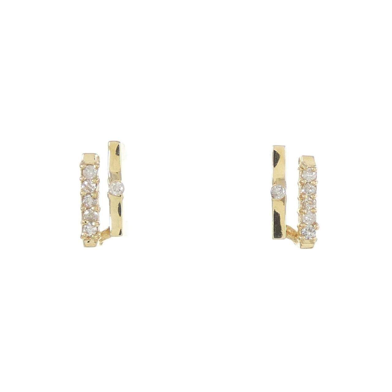K18YG ダイヤモンド ピアス 0.12CT