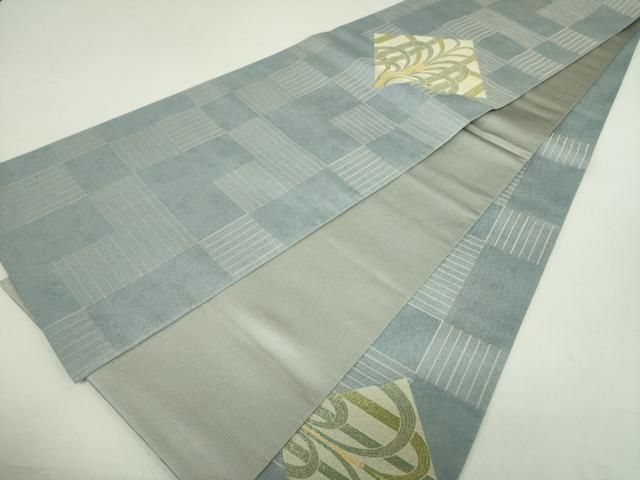 平和屋着物○太鼓柄袋帯 横段文 金糸 正絹 逸品 未使用 DAAV6036ps