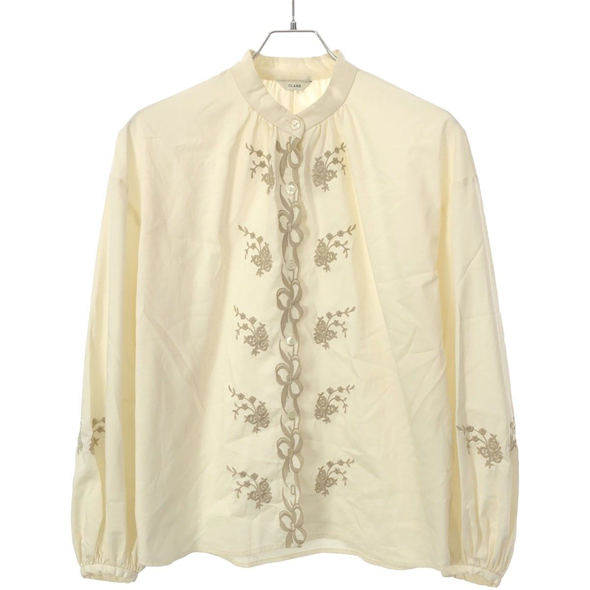 CLANE クラネ VINTAGE FLOWER EMBROIDERY SHIRT エンブロイダリー 