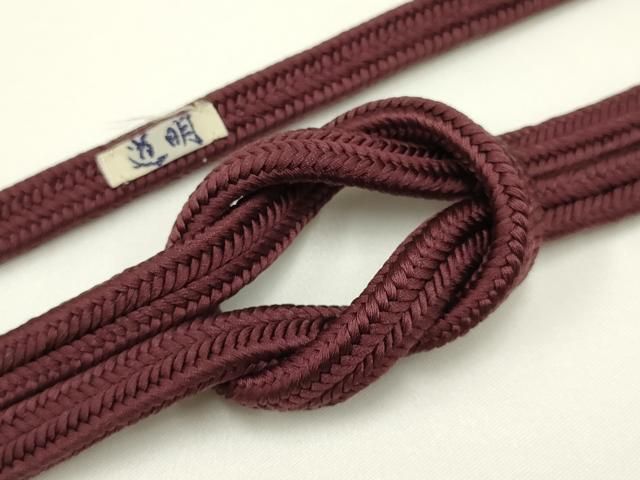 平和屋着物● 上 有職組紐道明 帯締め 冠組 深緋色 宮内庁御用 国立博物館御用 東京芸術大学御用 AABA9978ay