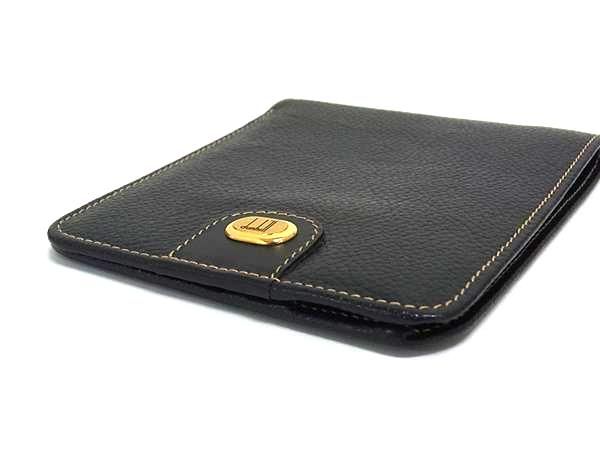  dunhill ダンヒル レザー 二つ折り 財布 ウォレット 札入れ カード入れ メンズ ブラック系 FU 2525 その他 折り財布