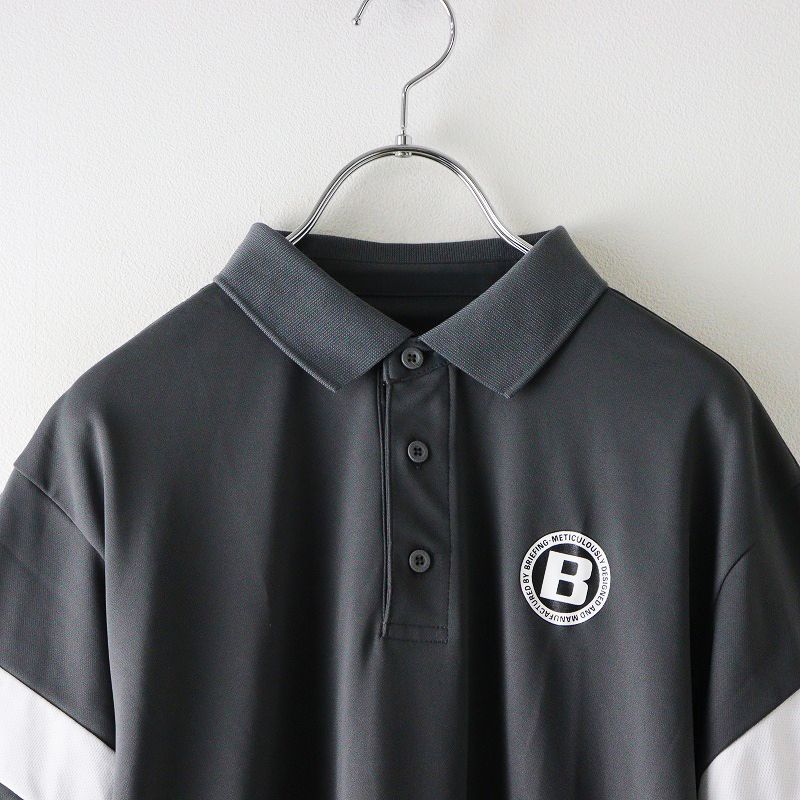 BRIEFING グレー ポロシャツ　ゴルフ BRIEFING GOLF ブリーフィング ゴルフ メンズ ポロシャツ