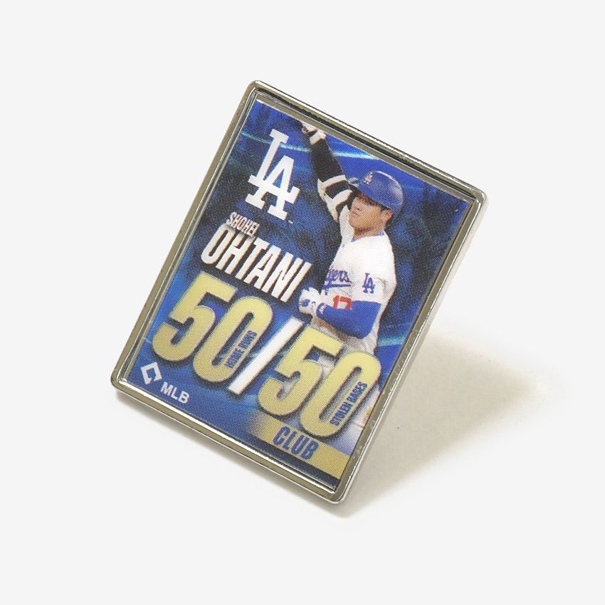 大谷翔平 ドジャース 50-50 ピンバッジ ピンズ 広く PINS ハットピン ブルー ゴールド サイン ロゴ おしゃれ プレゼント