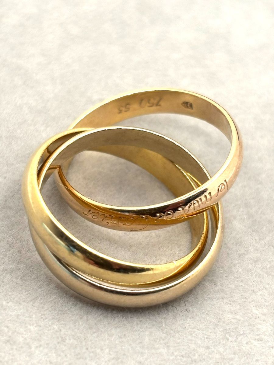 中古】 Cartier 750 カルティエ トリニティ リング 18K 人気の13