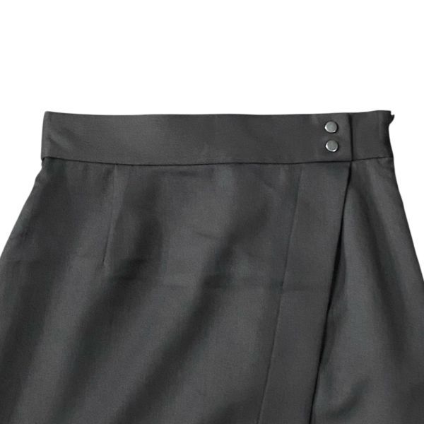 ◆ アンタイトル UNTITLED ナロースカート 膝丈 ラップデザイン 毛混 0 S 7号 レディース S5V385
