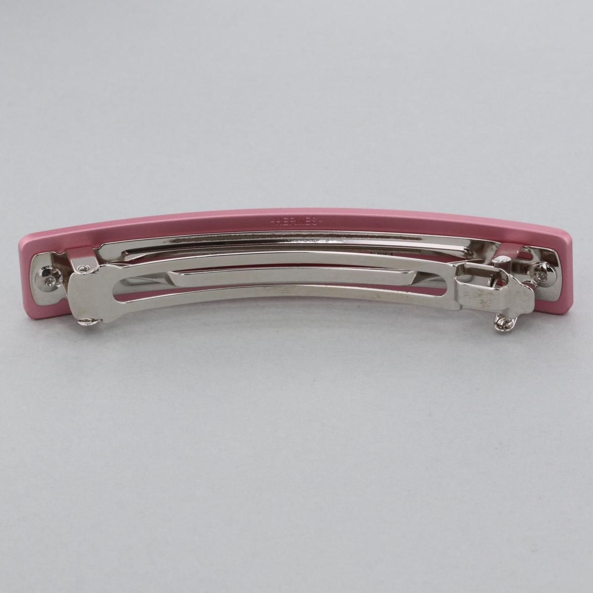 HERMES エルメス カプリス メドール バレッタ ヘア ピンク Pink H211011G A DECORATOM_COM_BR