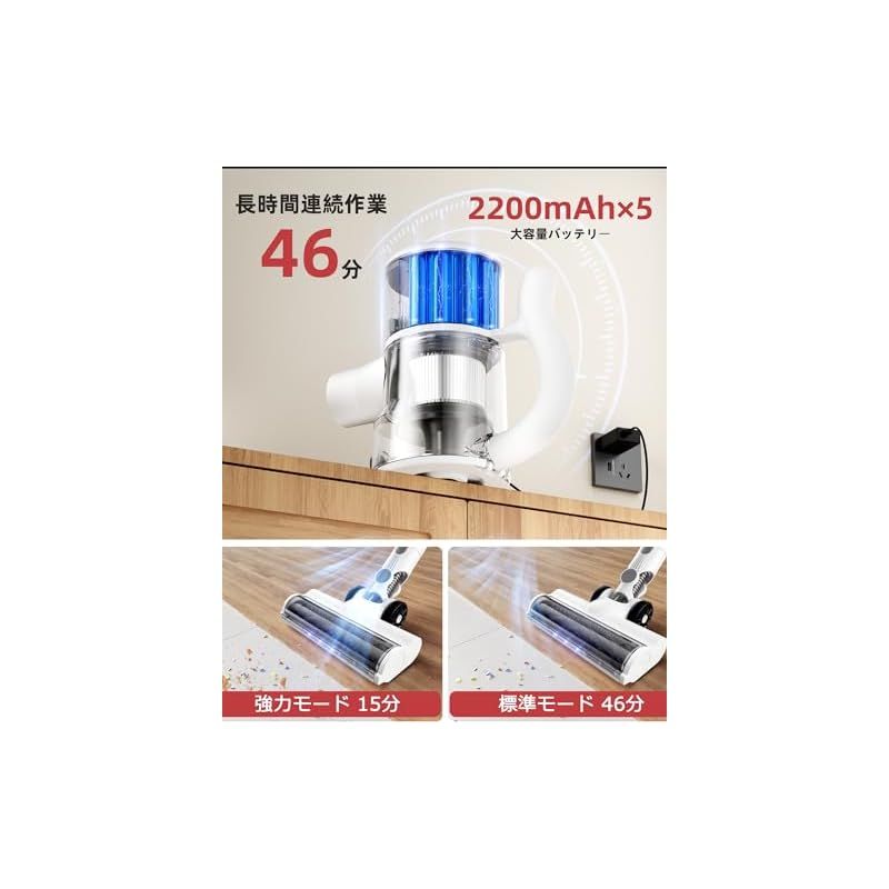 アップグレード版 39000pa強力吸引 SmartAI 掃除機 コードレス 充電式