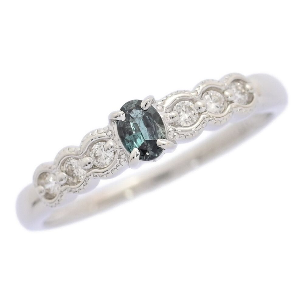 アレキサンドライト0．40ct Pt900リング AL0.15ct/FD:0.1ct/アレキサンドライト・ダイヤモンドリング