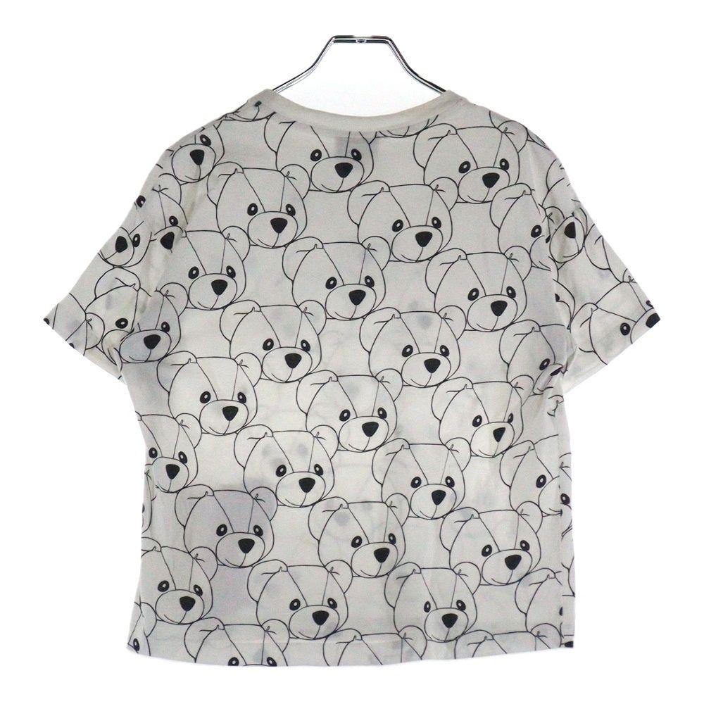 FENDI フェンディ ズッカ柄 テディベア 総柄プリント クルーネック 半袖Tシャツ カットソー ホワイト レディース