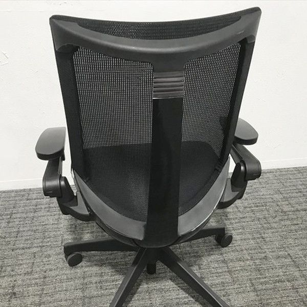 イトーキ アクトチェア EXハイバック メッシュ ランバー付 固定肘 アルミ脚 ウレタンキャスター ハンガー無 灰×モスグリーン 1脚（メーカー直送） イトーキ アクトチェア EXハイバック メッシュ ランバー付 可動肘 樹脂