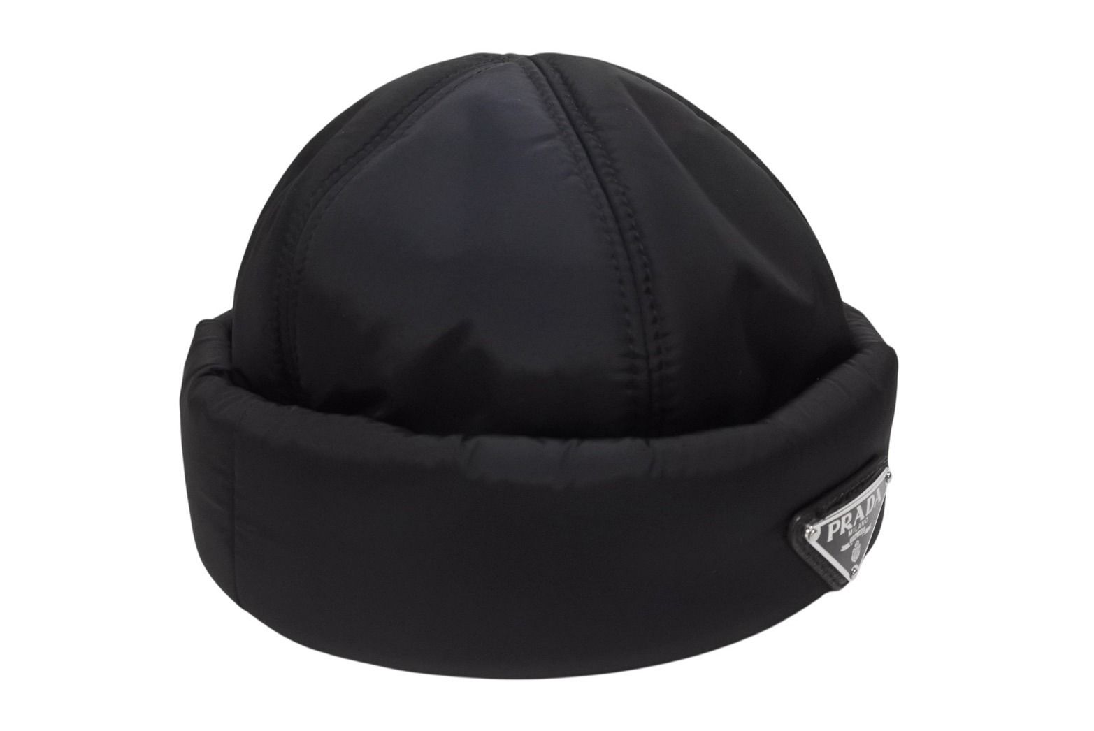 極美品 PRADA プラダ Re-Nylon リナイロン パデッドビーニー