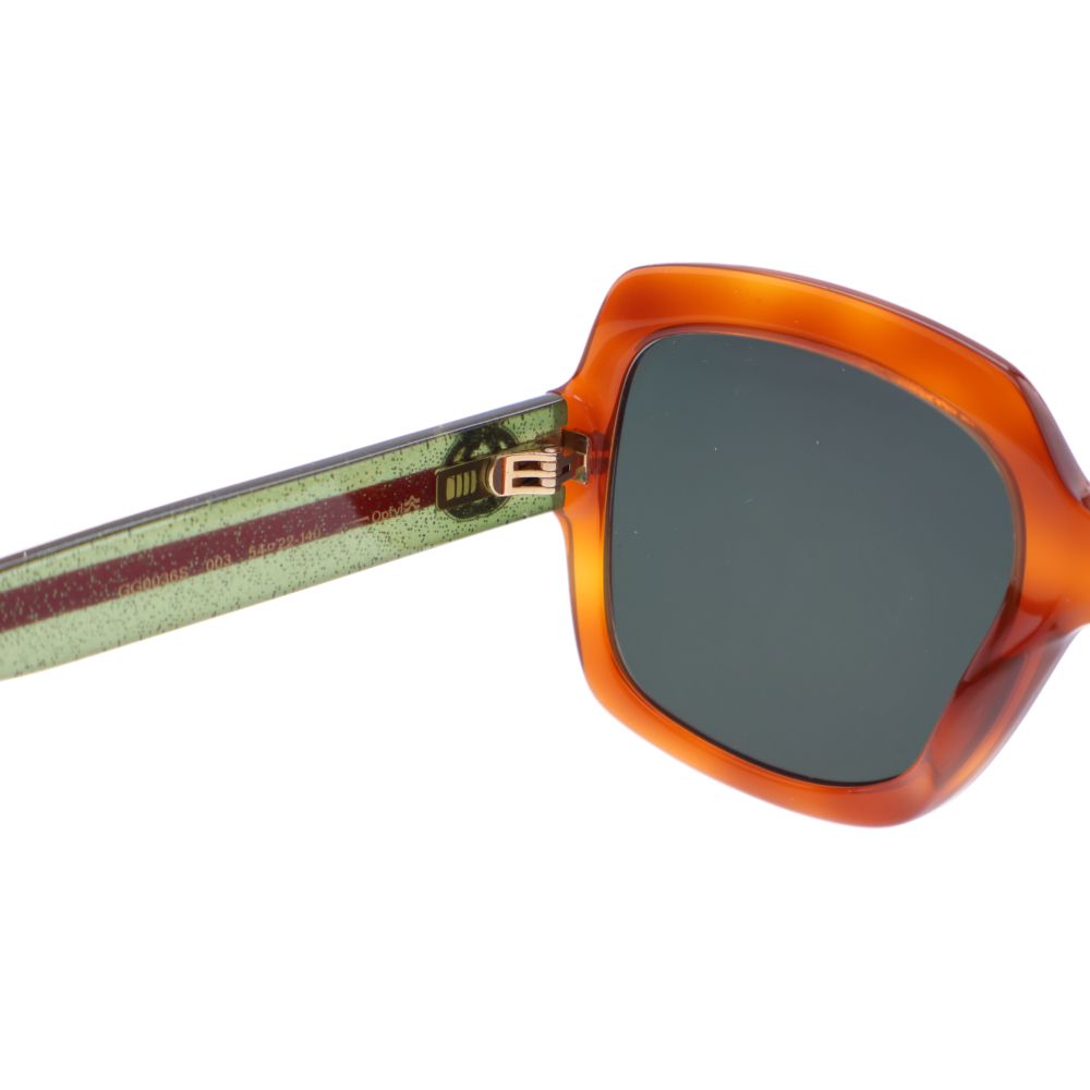 GUCCI (グッチ) サイドGGロゴ入り ラウンド スクエア型 カラーフレーム