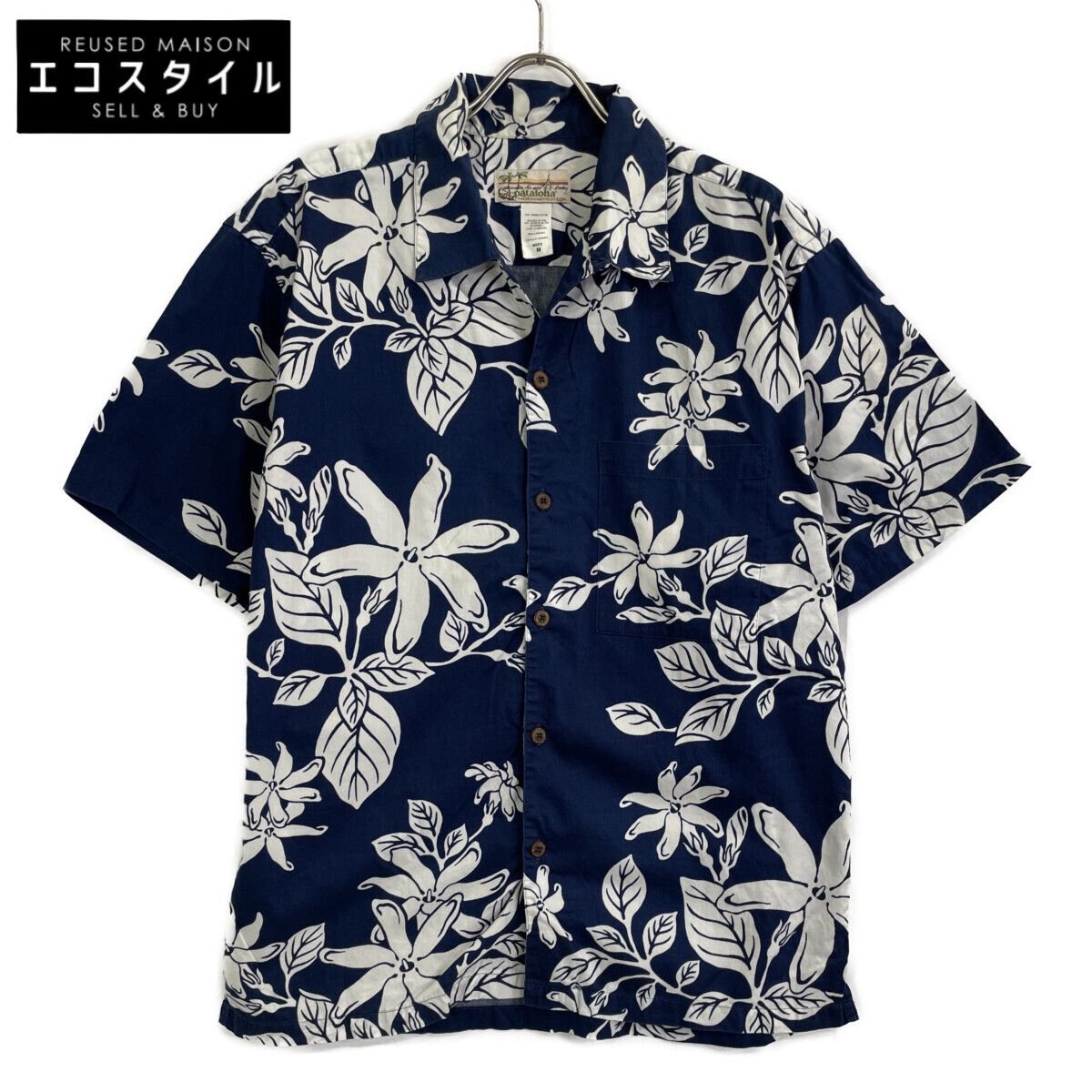 patagonia パタゴニア pataloha 52540 ﾌﾞﾙｰ 花柄 ｺｯﾄﾝ ｱﾛﾊｼｬﾂ M