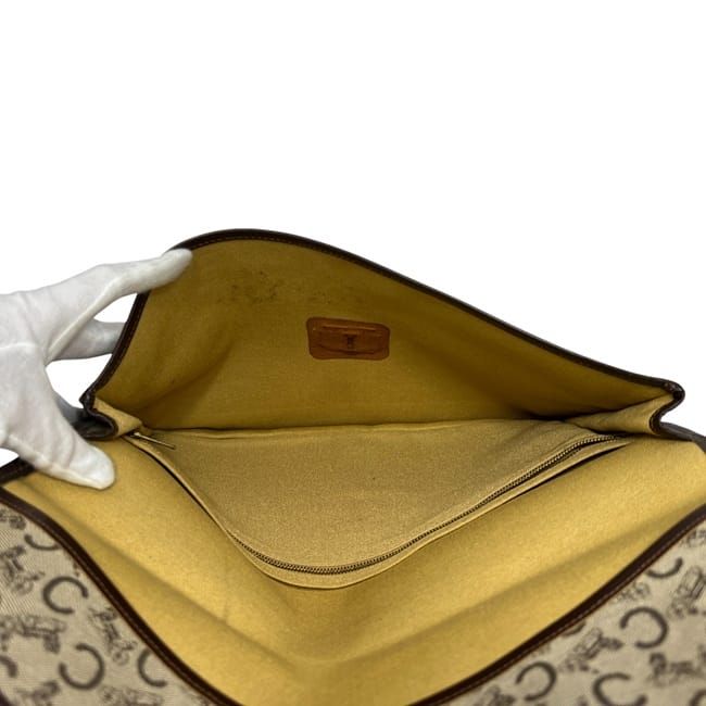 セリーヌ クラッチバッグ ベージュ ブラウン Ｃマカダム キャンバス DECORATOM_COM_BR