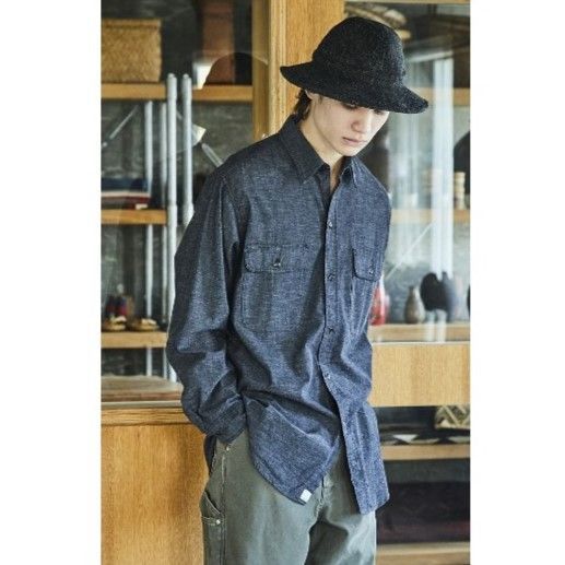 orslow オアスロウ Black Chambray Work Shirt 01-8064-61 ブラック シャンブレー ワークシャツ 新品 -  メルカリ