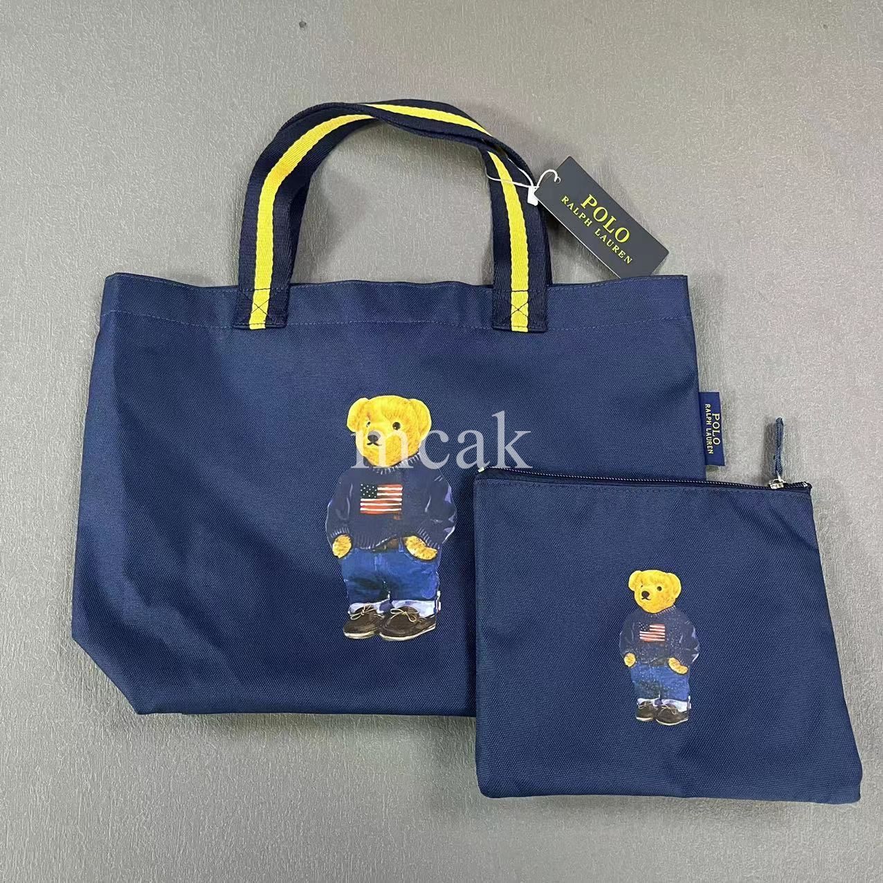 新品 ポロラルフローレン POLO RALPH LAUREN ポロベア バッグ レディース トートバッグ ネイビー