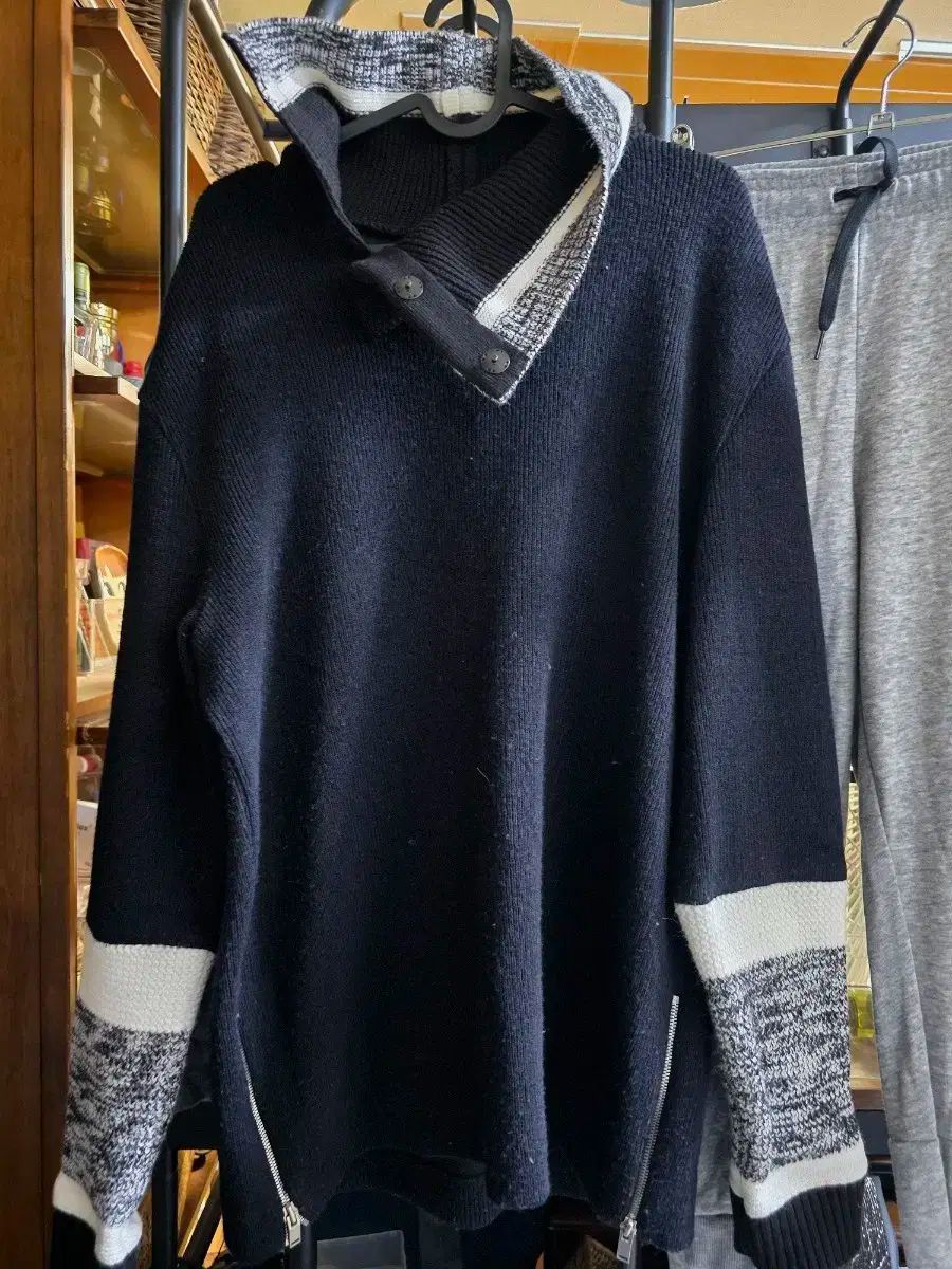 SYSTEM homme システムオム ブラック ニット タートルネック 100 サイズ