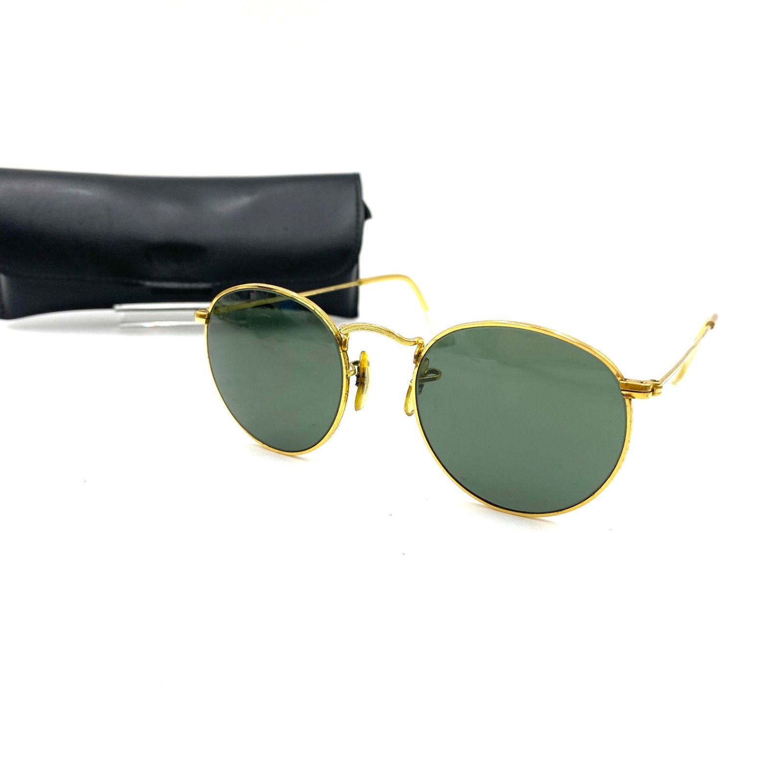 レイバン サングラス Ray-Ban グリーン系レンズ ゴールドフレーム 