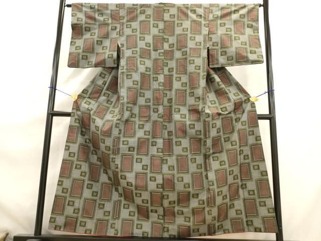 平和屋着物○上質な紬 縞 正絹 逸品 AABA4823ck