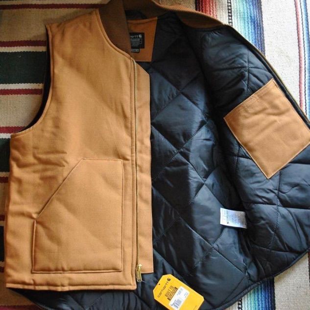 USAカーハートCARHARTT#V01ダックベスト☆ワークベスト アウトドア 