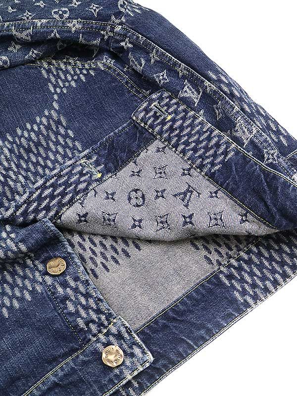 20AW ×NIGO ジャイアントダミエウェーブスモノグラムデニムジャケット LOUIS VUITTON ルイヴィトン NIGO × LV 衣類 ジャイアント