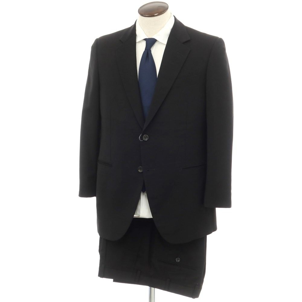 【中古】チェルッティ 1881 CERRUTI 1881 ウールモヘヤ セットアップ 2つボタンスーツ ブラック【サイズ表記なし（L位）】【メンズ】