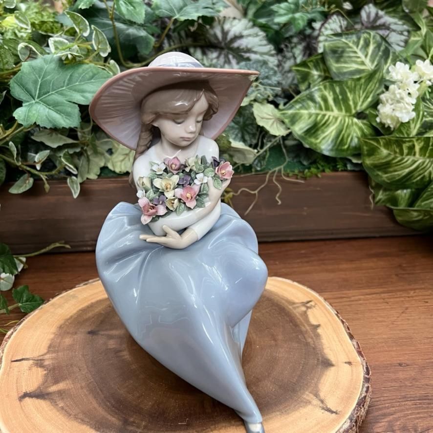 値下げ！LLADRO リヤドロ 花と少女素敵なお花 - 置物