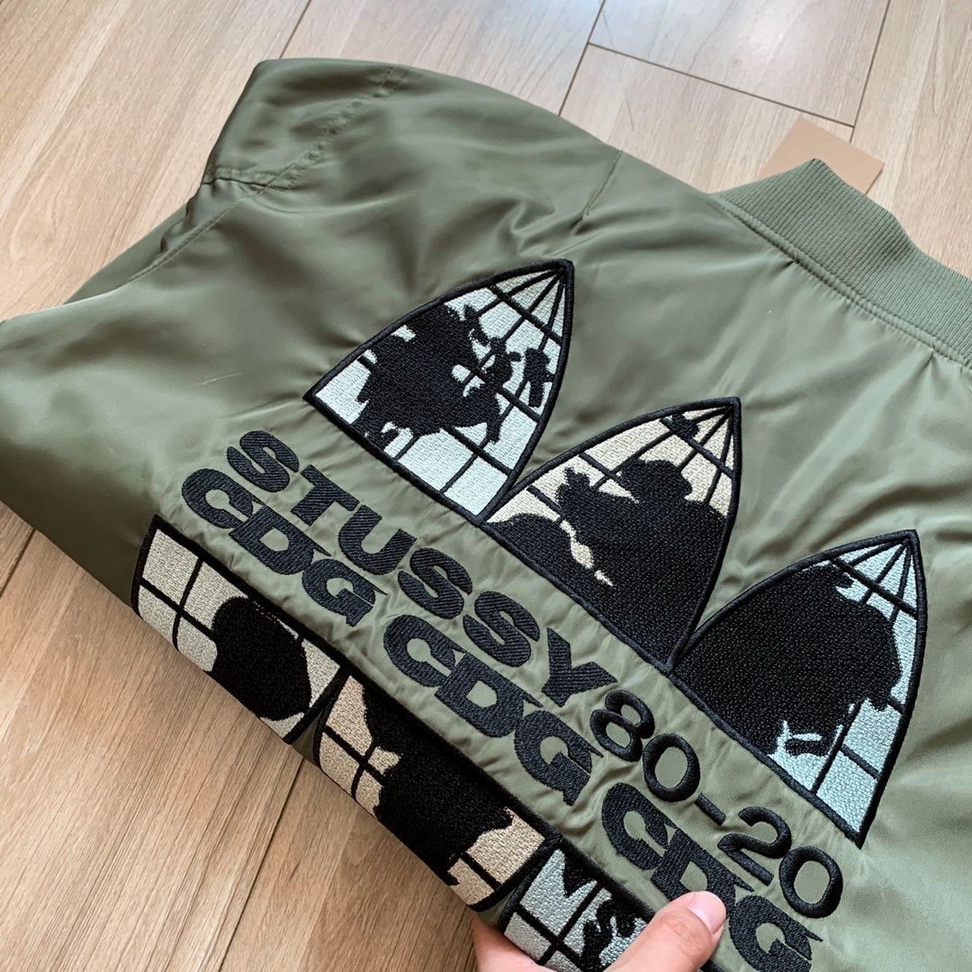 Stussy x CDG MA1 JACKET 40周年記念共同ブランドマップ ジャケット 
