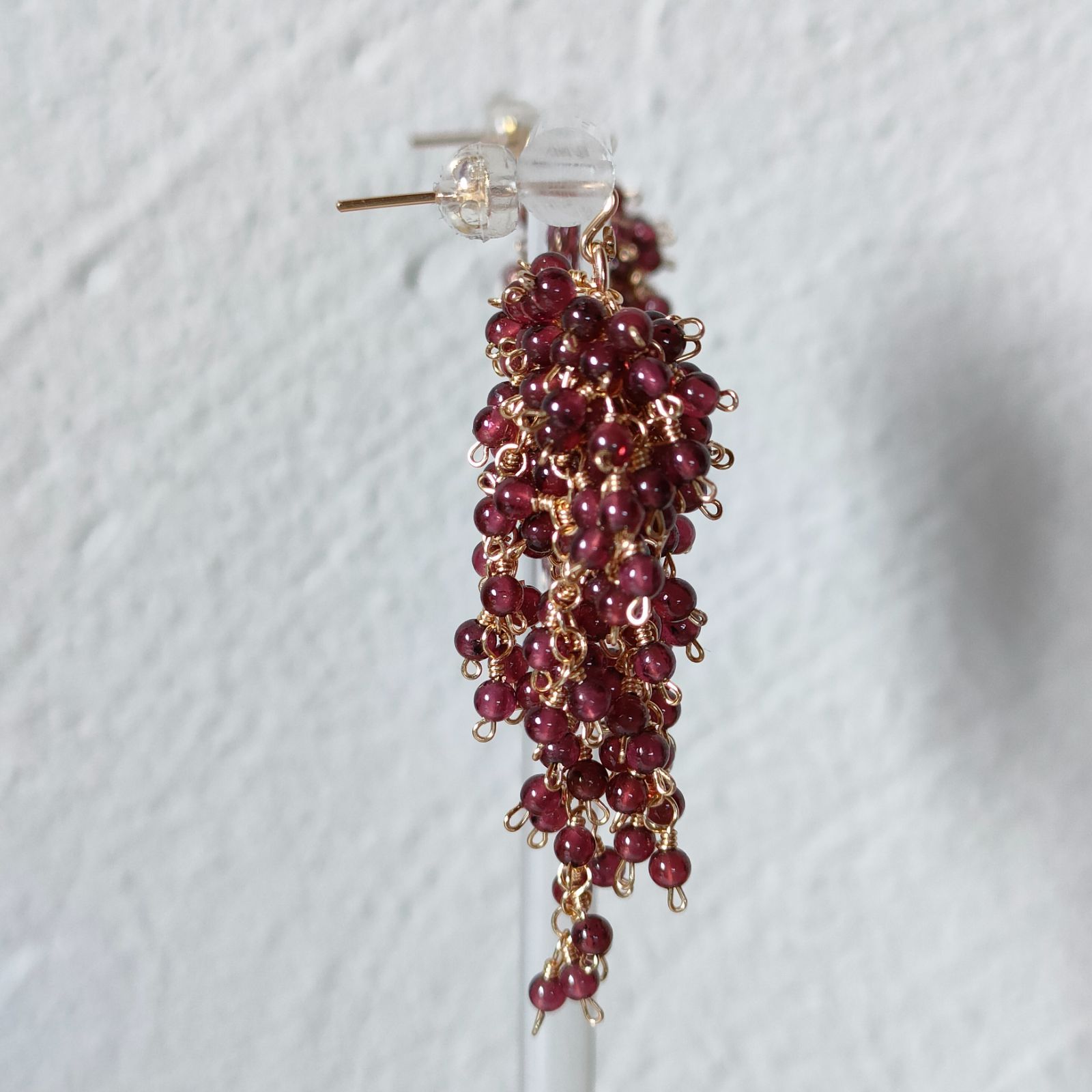 専用✳︎14kgf マラヤガーネット　ドラゴンガーネット　ブレスレットとピアス 専用✳︎14kgf マラヤガーネット ドラゴンガーネット ブレスレットと