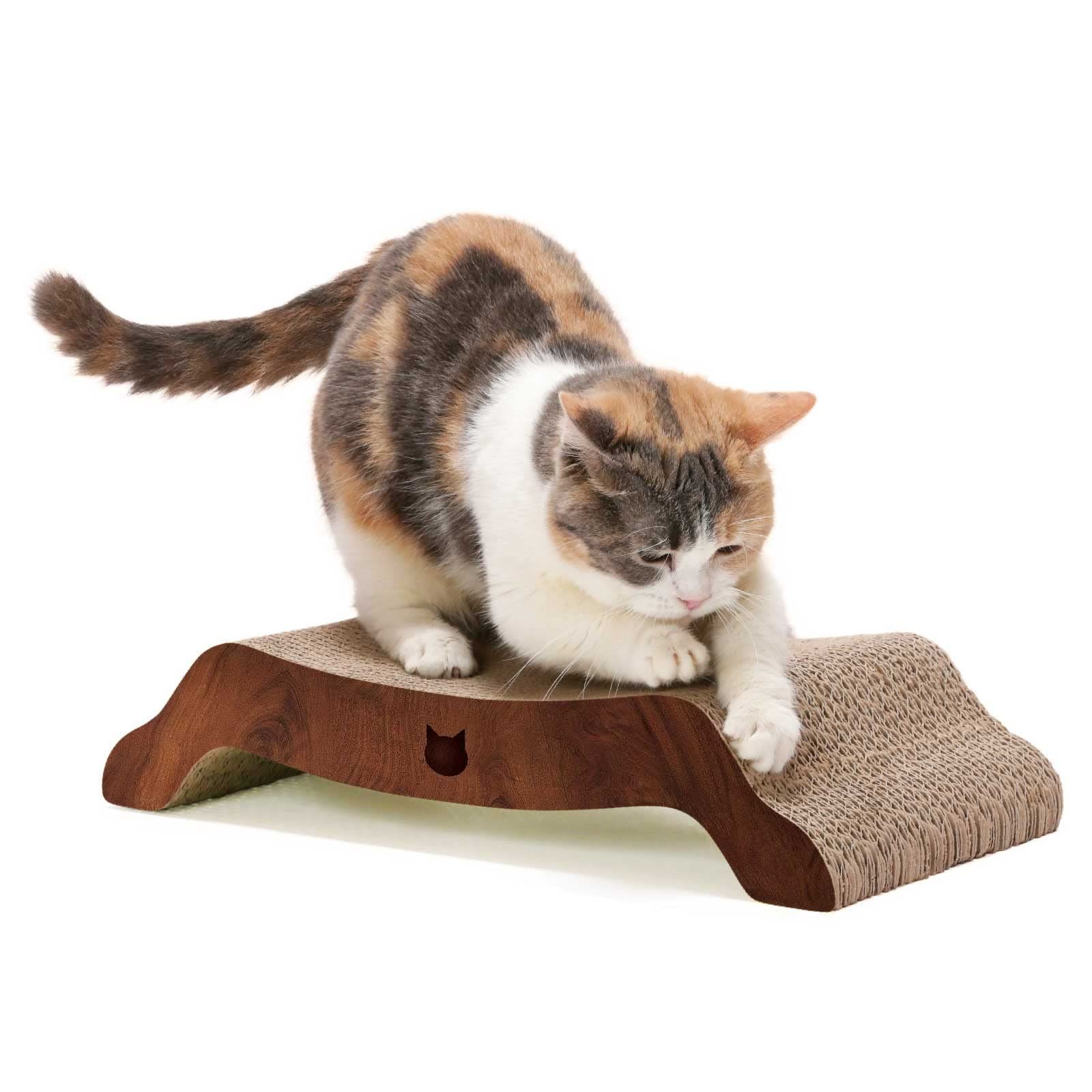 セール ダークブラウン Ｍ バリバリベッド 猫壱 爪とぎ 猫用