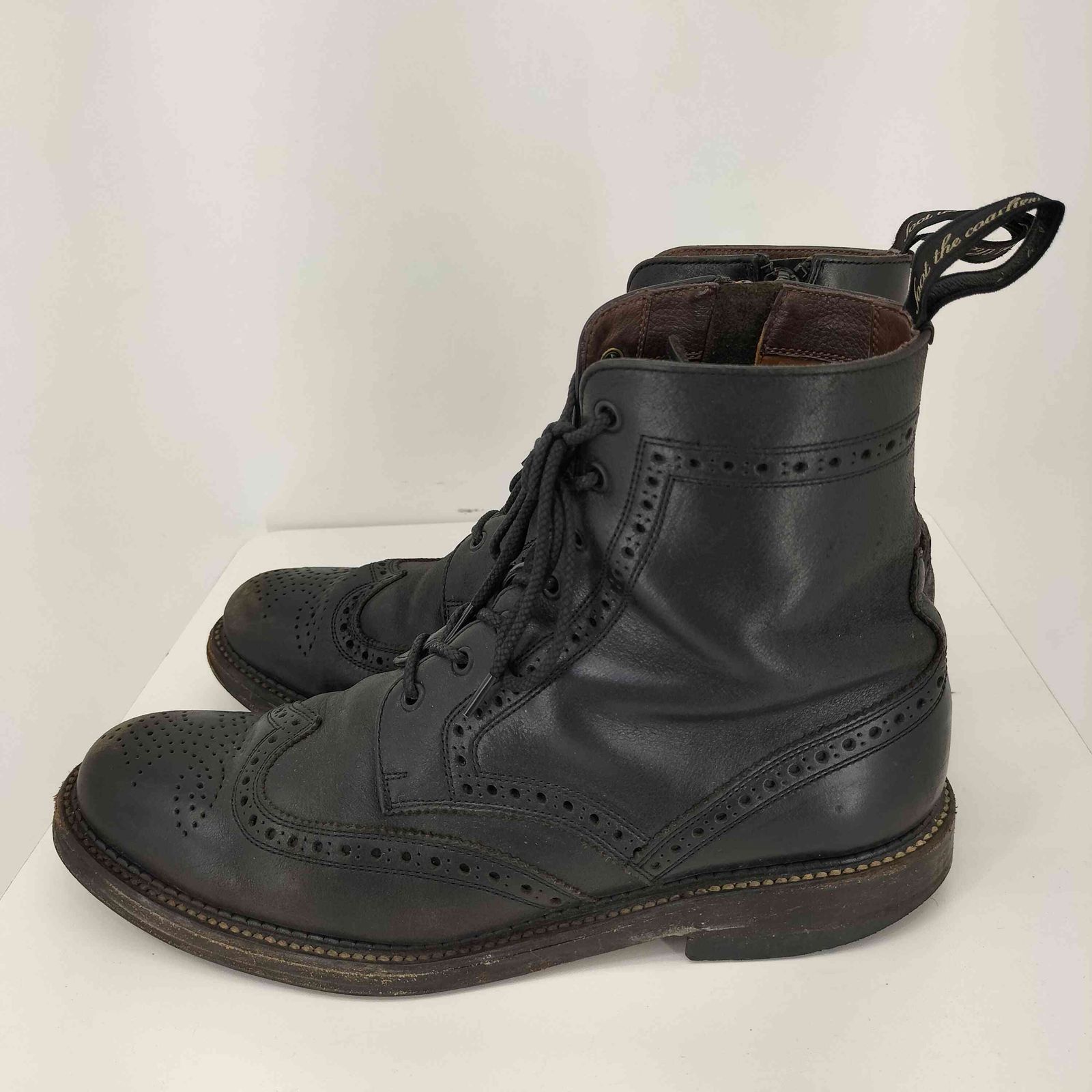 フットザコーチャー foot the coacher ウイングチップ サイドジップ  