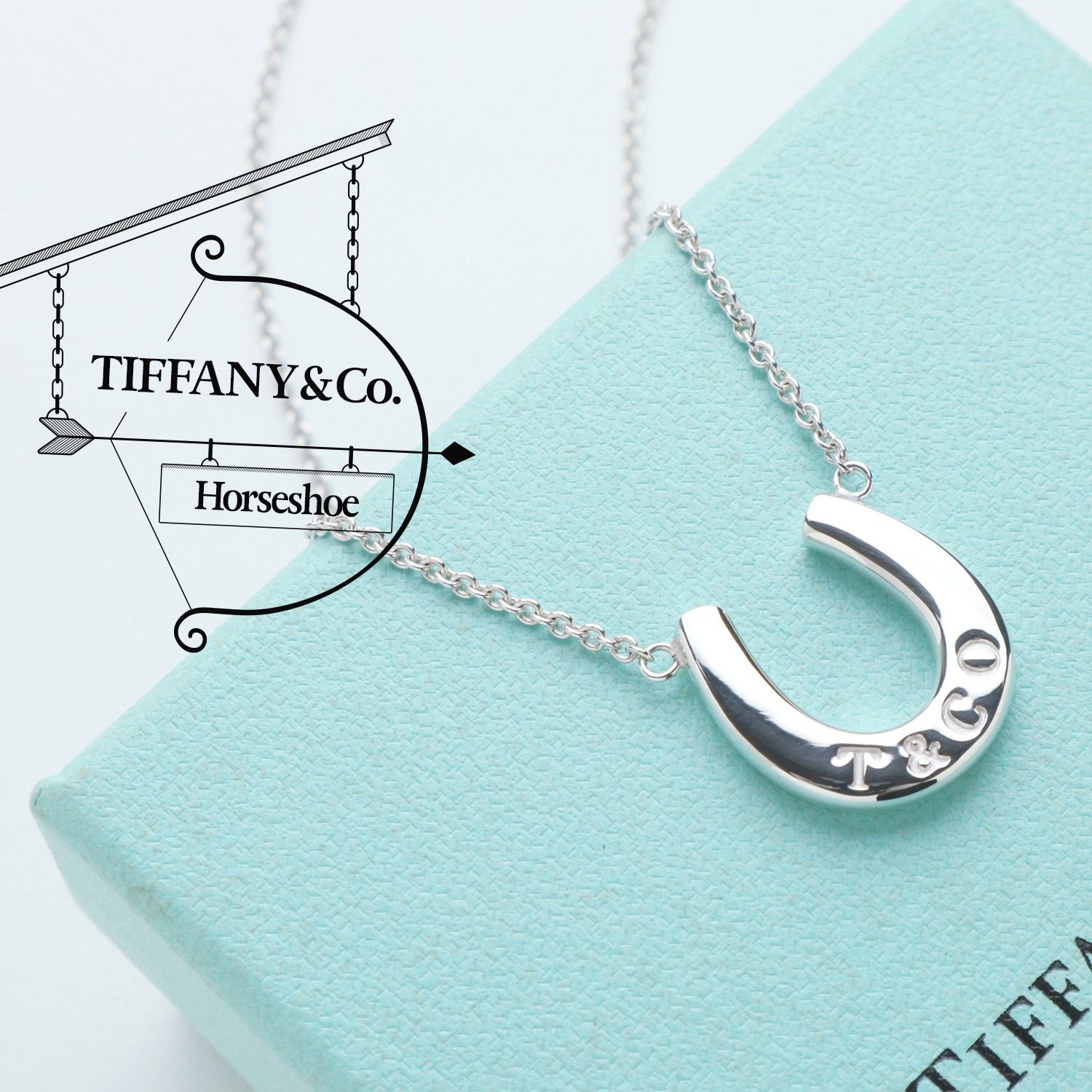 美品】Tiffany ティファニー メタルホースシューネックレス 925-