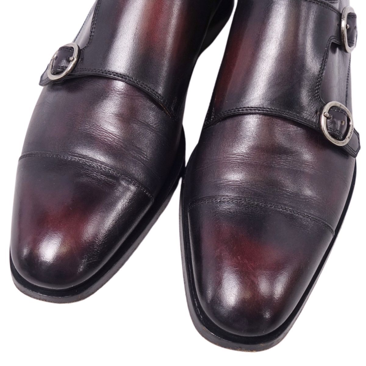 Berluti ダブルモンクストラップシューズ Berluti(ベルルッティ) ダブルモンクレザーシューズ ブラック