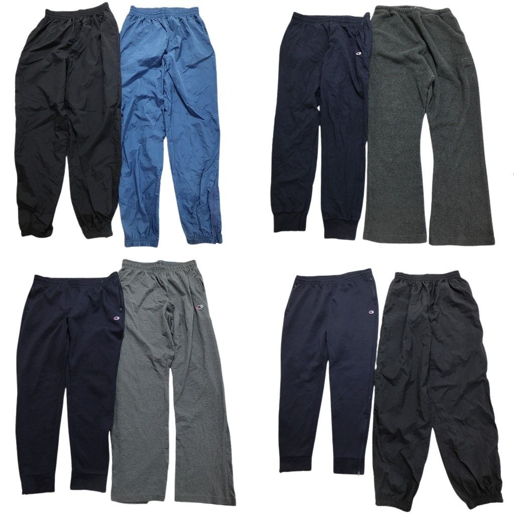古着卸 まとめ売り チャンピオン パンツ MIX 8枚セット メンズ L スウェット サイドジップ ジョガーパンツ 古着 NC0896