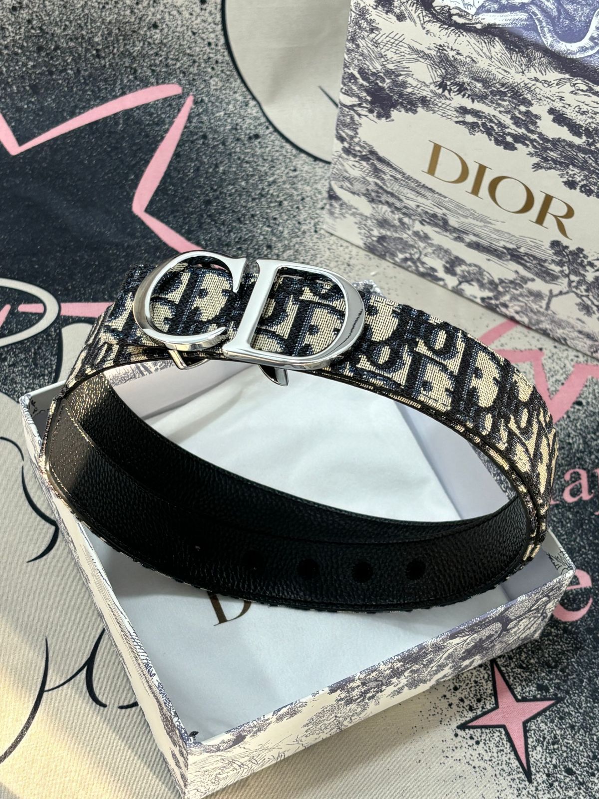 極美品 Dior ベルト  CDロゴ  クリスチャンディオール