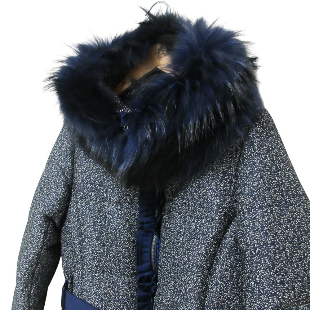 LANVIN en Bleu ダウンコート　38 試着のみ　タグ付き 新品同様 LANVIN en Bleu ランバンオンブルー ミックスツイード