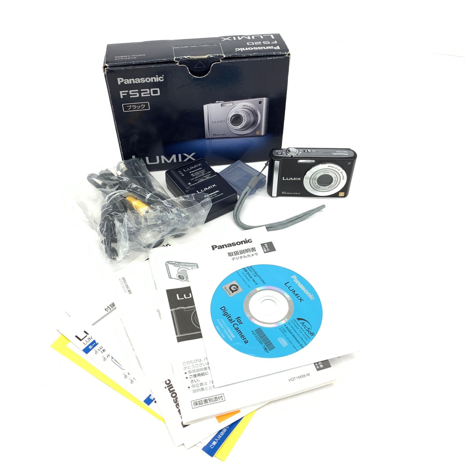 パナソニックLUMIX DMC-FS20 ブラック 動作確認済　美品 ☆良好☆Panasonic LUMIX DMC-FS20 動作確認済 ブラック - メルカリ