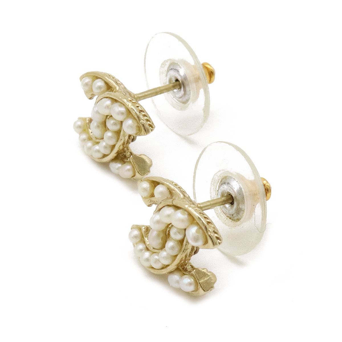 CHANEL シャネル ココマーク パールピアス GP フェイクパール