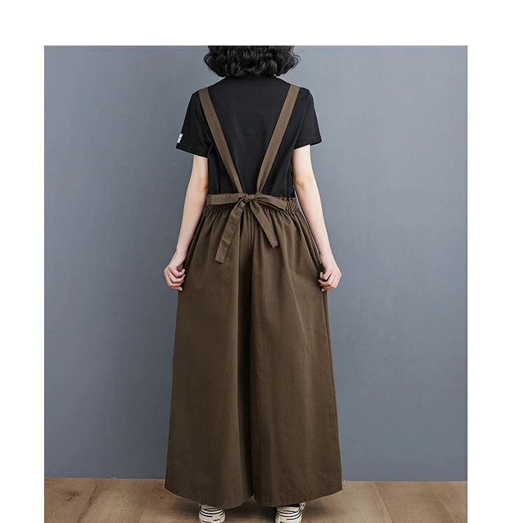 オールインワン サロペット パンツ ゆったり ワイドパンツ