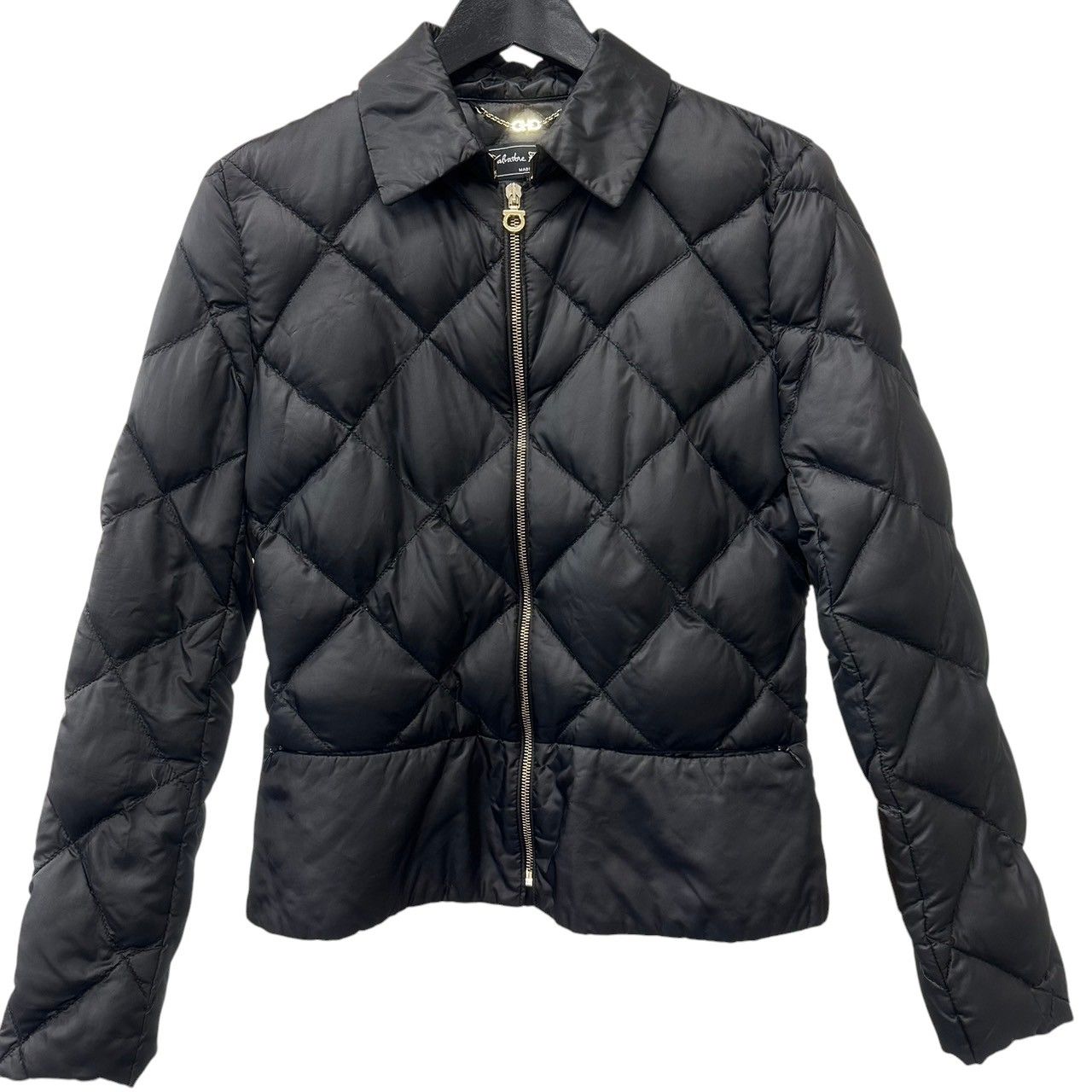 フェラガモ　レザーダウンジャケット フェラガモレザーダウンジャケット