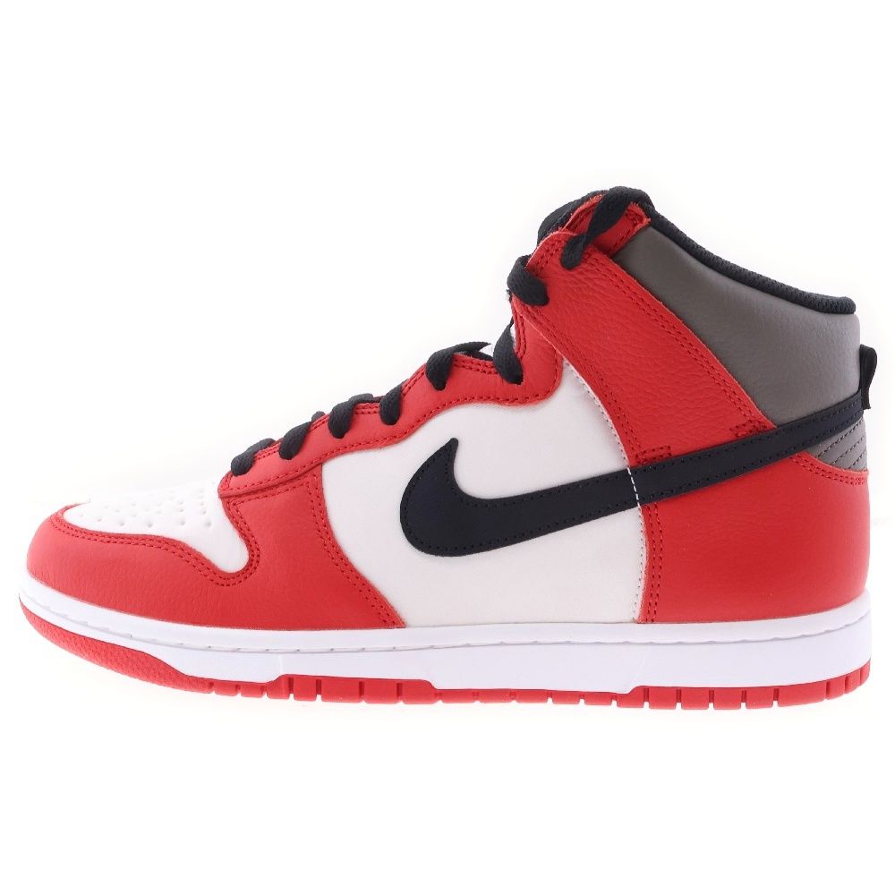 NIKE (ナイキ) BY YOU DUNK HI バイユー ダンク ハイカットスニーカー ホワイト/レッド US9.5/27.5cm DJ7023-991