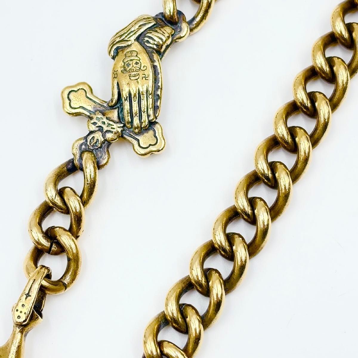ガルシア　galcia BRASS WALLET CHAIN galcia - SKULL & MARIA WALLET CHAIN (BRASS) | SKANDA