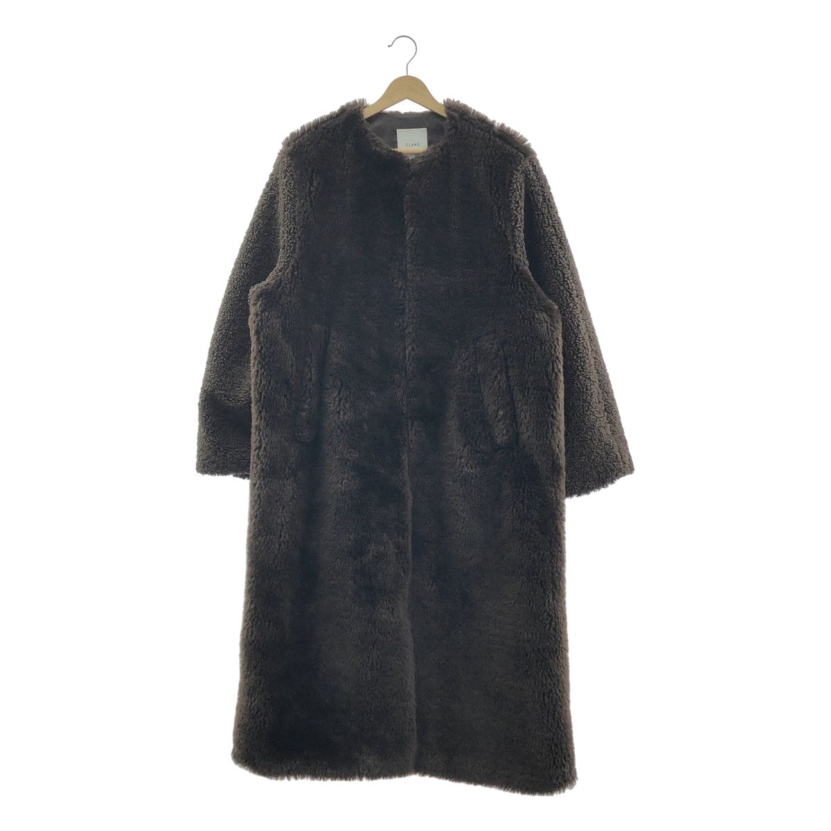 CLANE クラネ MIX FUR COCOON COAT ミックスファー コクーンコート 1 ブラウン レディース