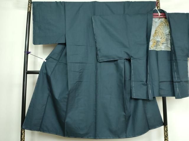 平和屋着物男性　紬　アンサンブル　亀甲柄　正絹　逸品　DAAJ0185ma